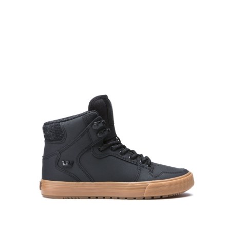 Supra Vaider Cold Weather Kids High Tops Shoes Black UK 83AFO